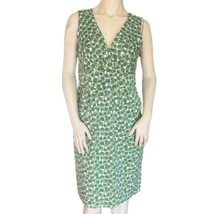 Boden Green and White Midi Dress